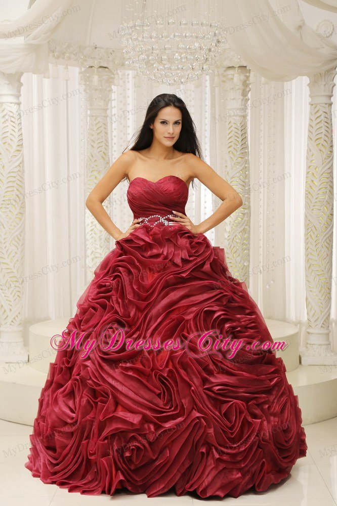 2013 Wine Red Ruffles 2013 Quinceanera Dress For Formal Evening