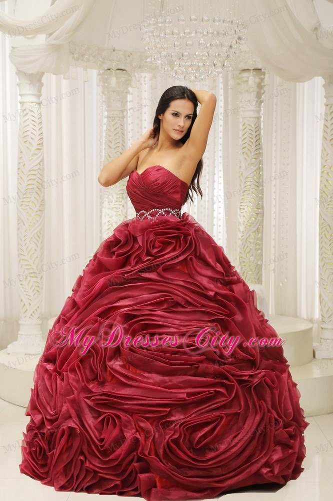 2013 Wine Red Ruffles 2013 Quinceanera Dress For Formal Evening