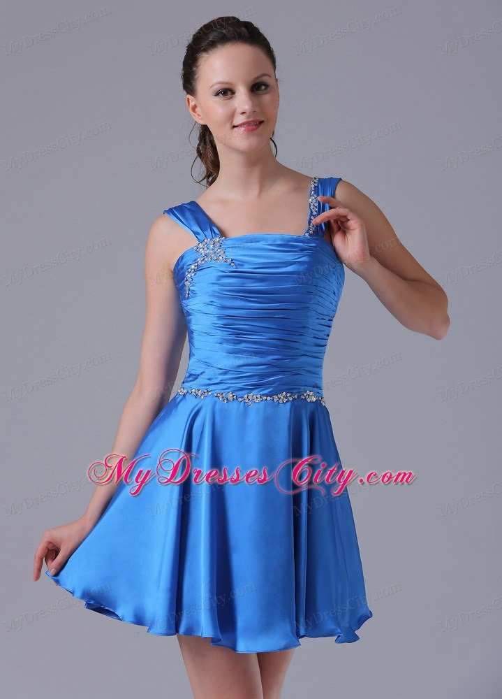2013 A-line Straps Ruched Decorate Bust Prom Dress for Women