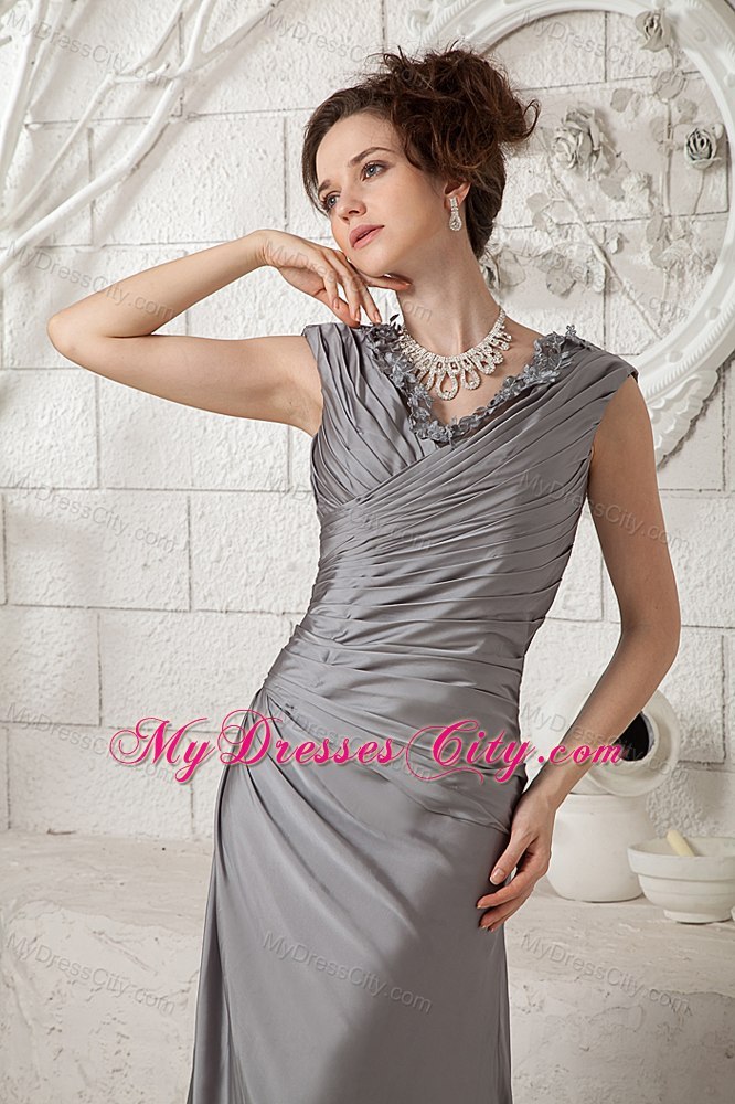 The Most Popular Gray V-neck Homecoming Dress with Ruche
