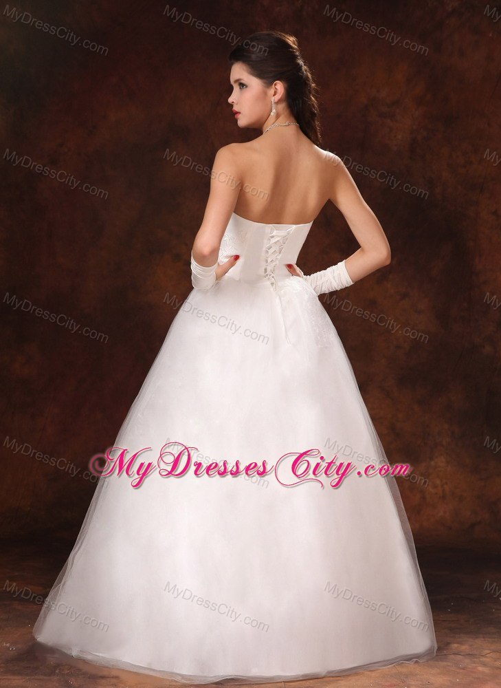 New Style Beading Decorate Waist Strapless Wedding Gowns for 2013