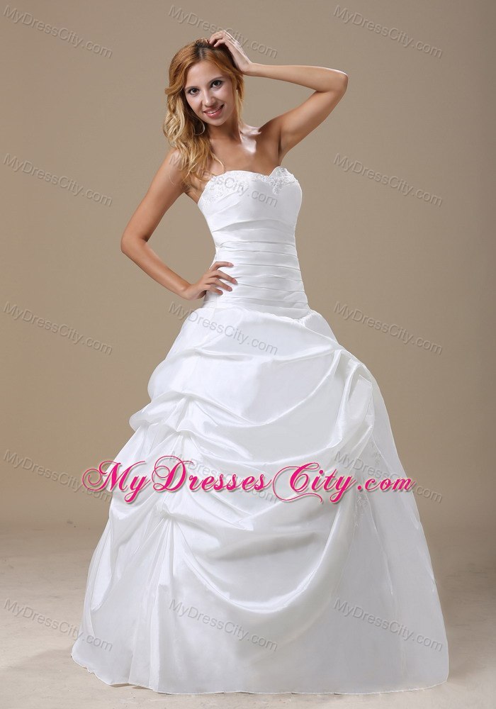 Appliques Sweetheart Hand Made Flower Ball Gown Bridal Gown