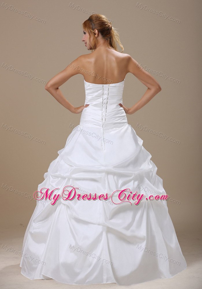 Appliques Sweetheart Hand Made Flower Ball Gown Bridal Gown