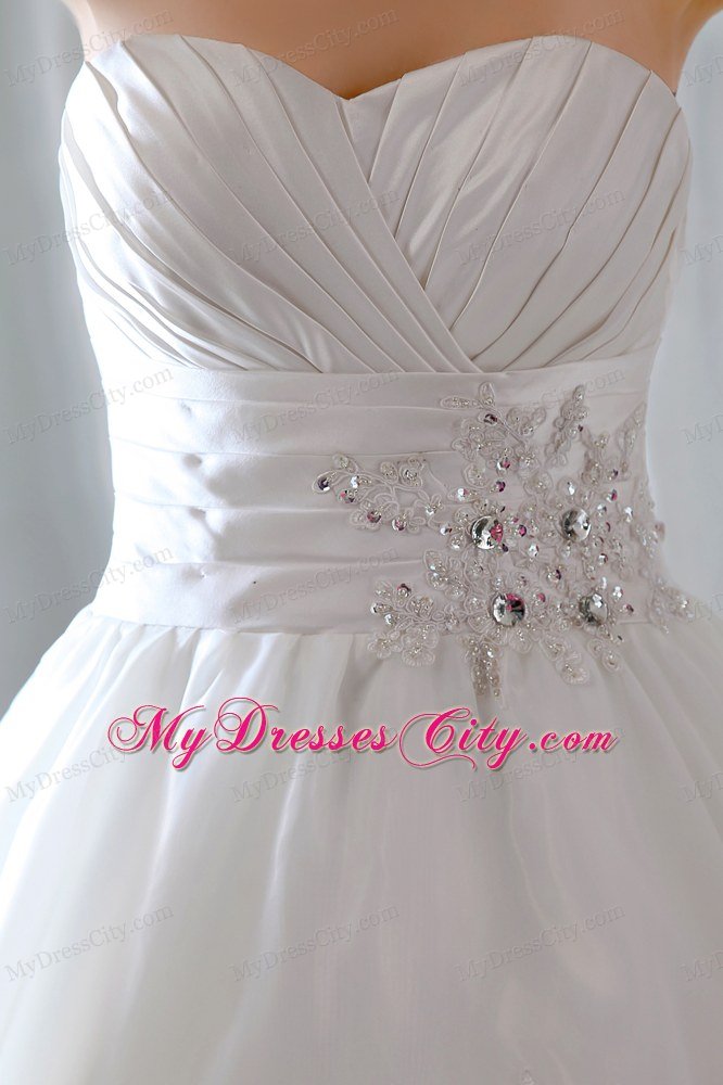 Romantic Princess Sweetheart Beading Lace and Ruching Wedding Gowns