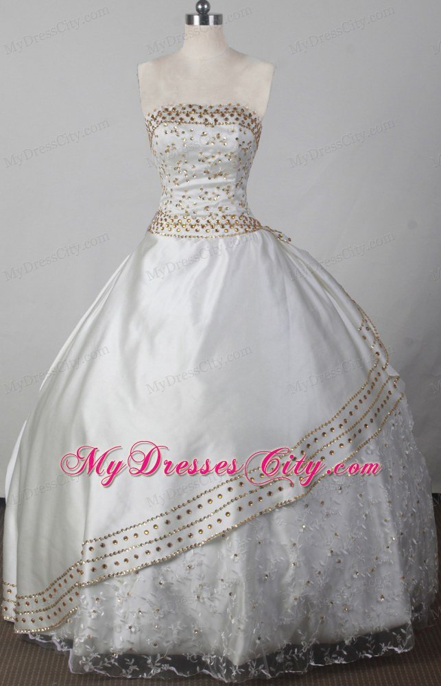 Lace With Beading Cheap Pageant Dresses for Juniors in White