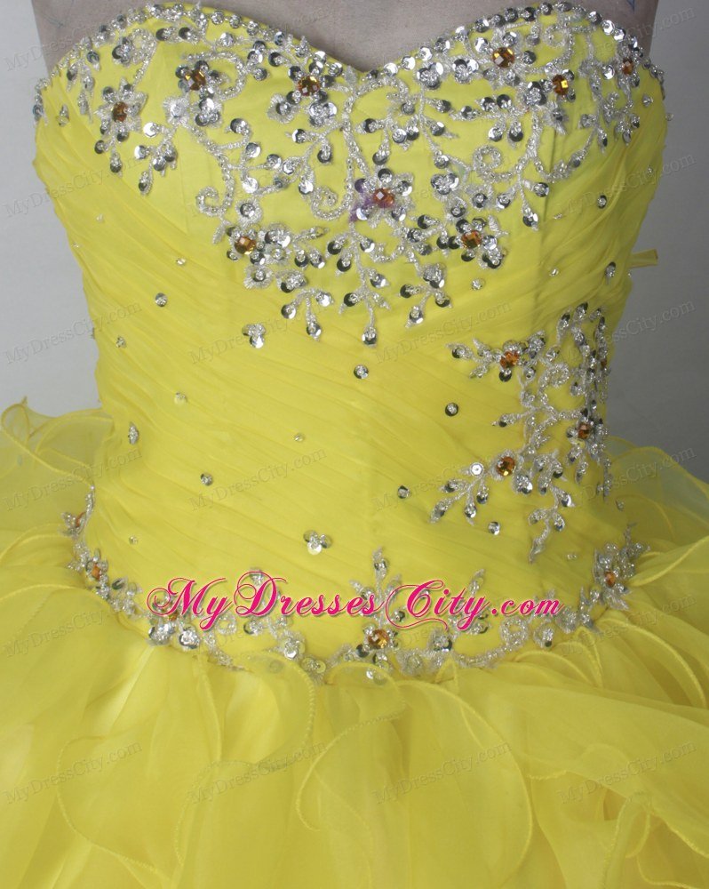 Sweetheart Beading Pageant Dresses for Kids with Ruffled Layers