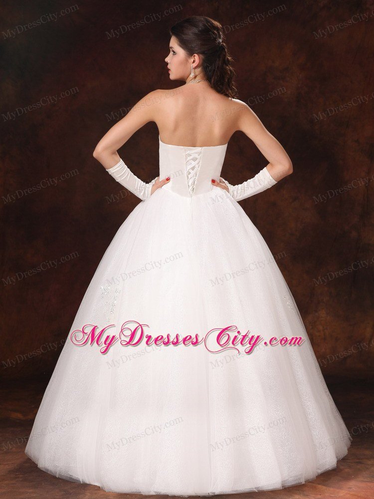 Ball Gown Sweetheart Beaded Bodice Floor-length Wedding Dress