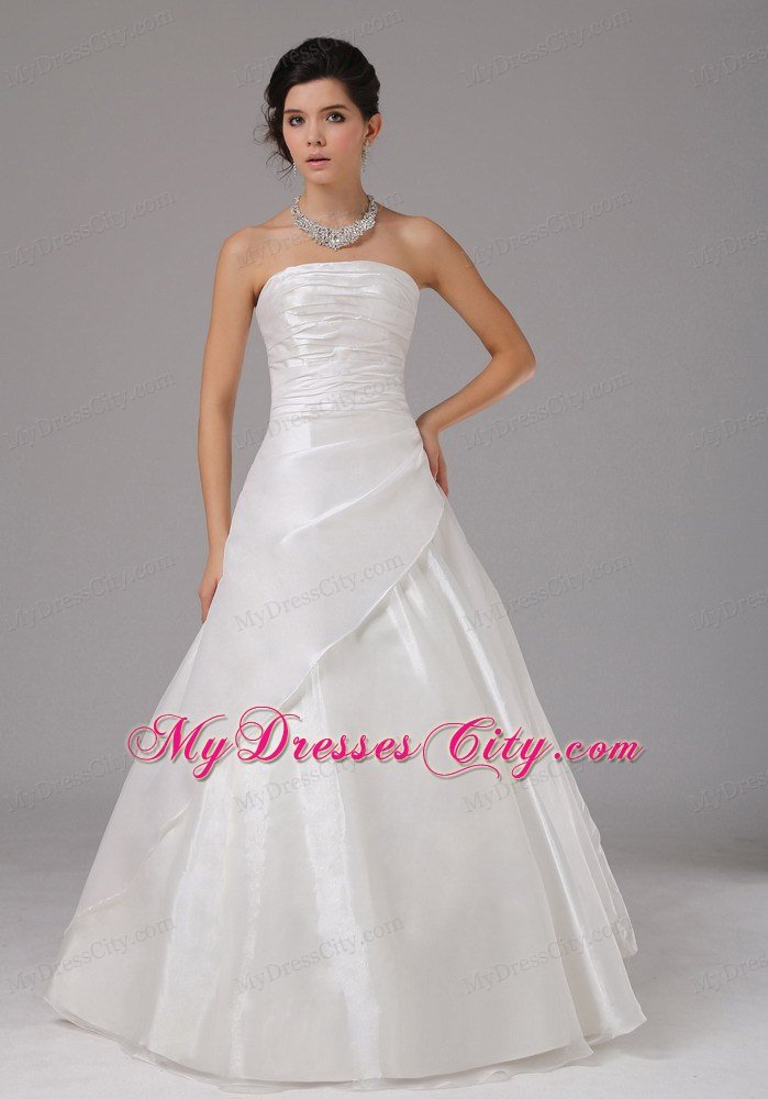 2013 A-line Wedding Dress With Bodice Organza Floor-length
