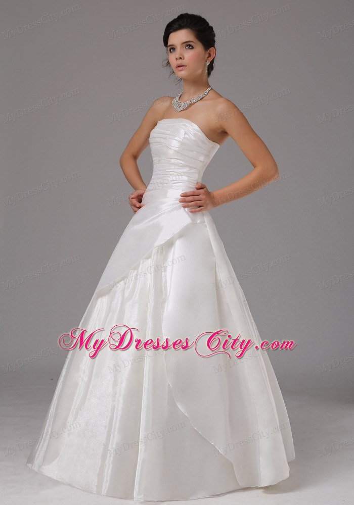 2013 A-line Wedding Dress With Bodice Organza Floor-length