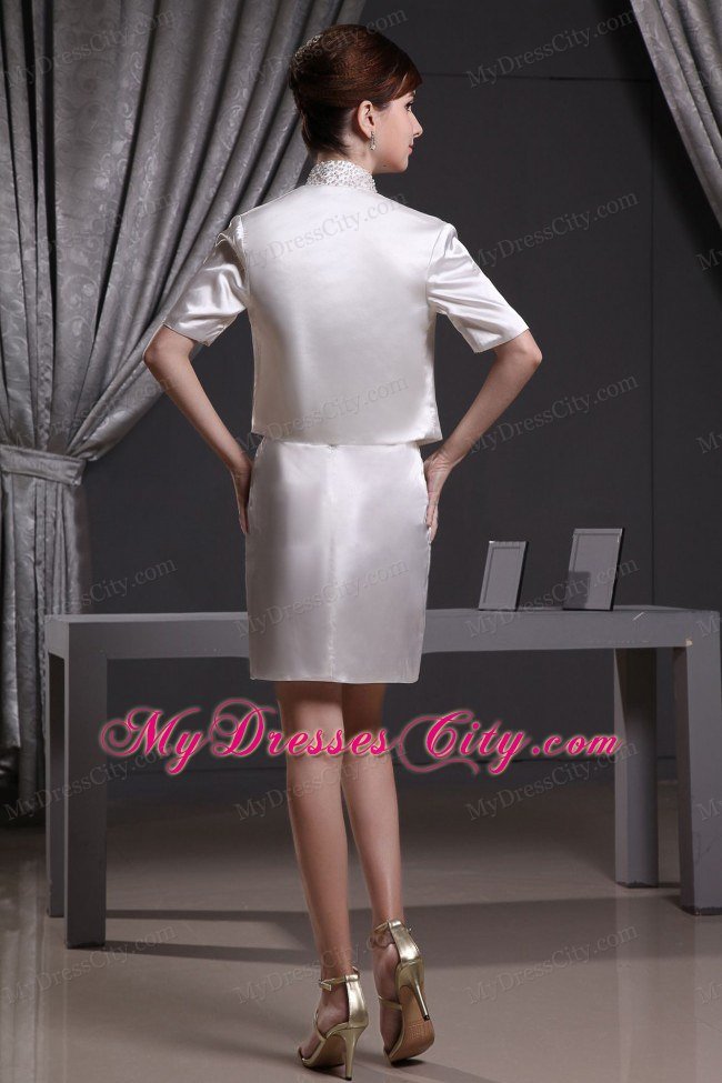 Custom Made Sweetheart Ruched Dress for Nightclub in Ivory Color