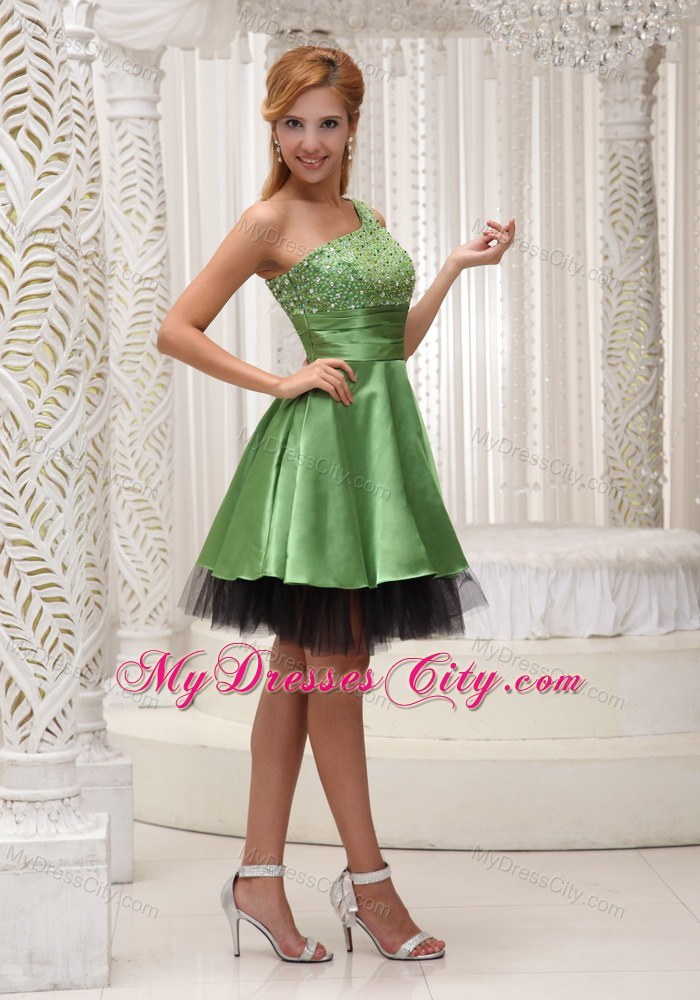 Empire Beading Prom Dress for Party With Single Strap