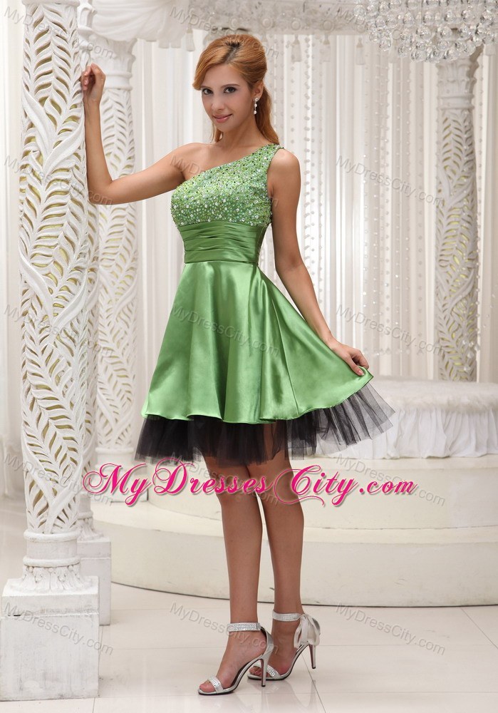 Empire Beading Prom Dress for Party With Single Strap