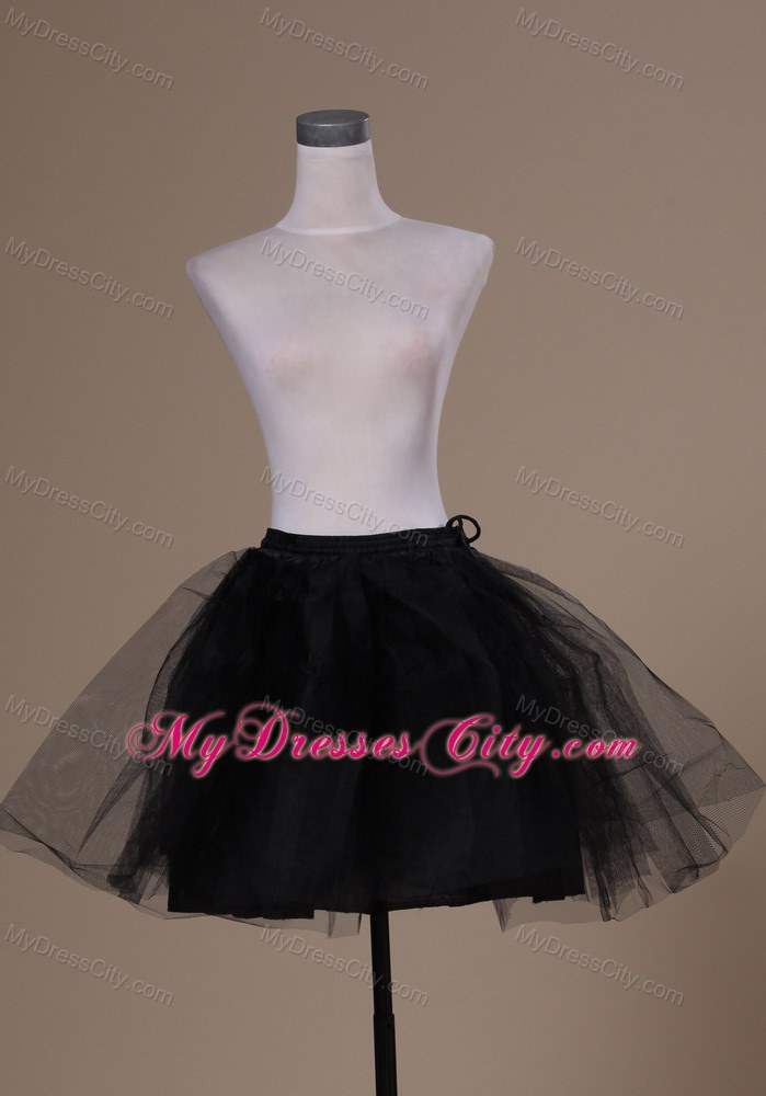 Lovely Mini-length Black Organza Petticoat