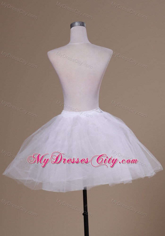 Sweet Mini-length White A-line Petticoat