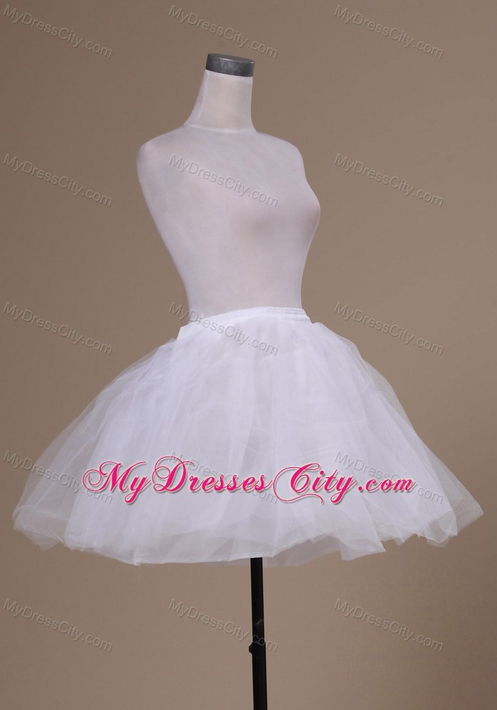 Sweet Mini-length White A-line Petticoat