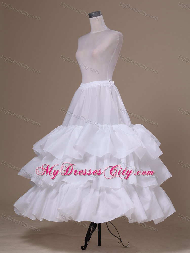 White Tulle Ball Gown Floor-length Petticoat