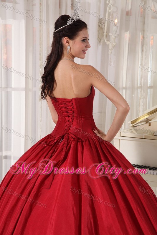 Red and White Sleeveless Fitted Beading Quinceanera Dress