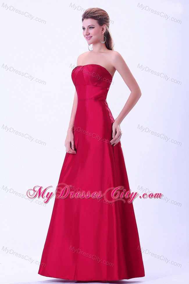 Long A-line Ruched Sweetheart Dress for Bridesmaid