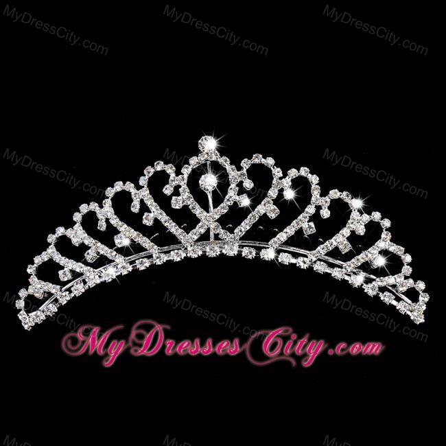 Dazzling Rhinestone Sweetheart Bridal Tiara