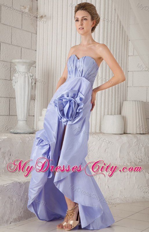 Mermaid Sweetheart Asymmetrical Ruches Slit Lilac Prom Dress