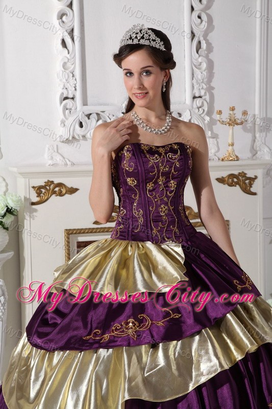 Multi-color Ruffled layers Appliques 213 Quinceanera Dress