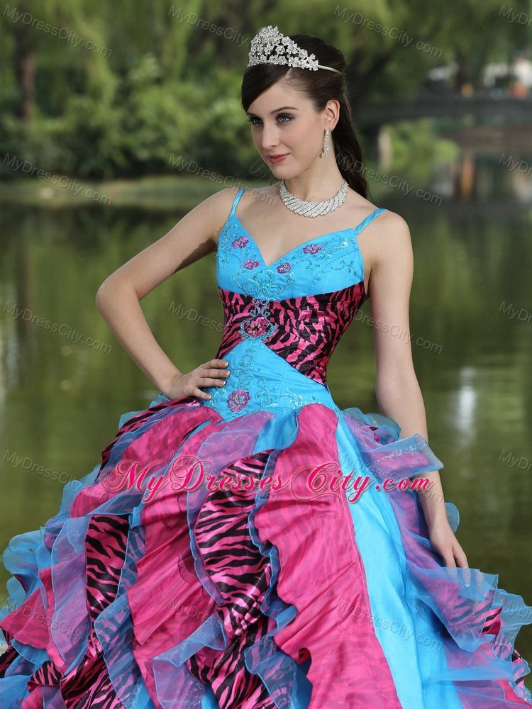Luxurious Multi-color Ruffles Quinceanera Dress For Sweet 16 2013