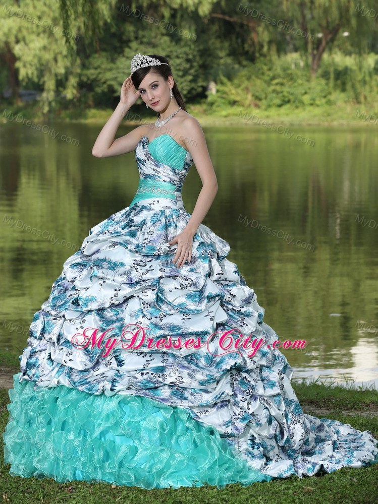 Fashionable Multi-color Quinceanera Dress with Sweetheart Ruffles