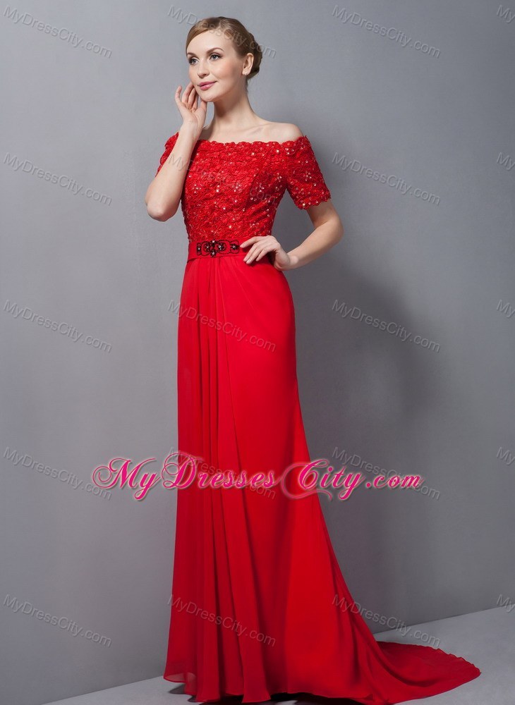 Red dresses evening wear