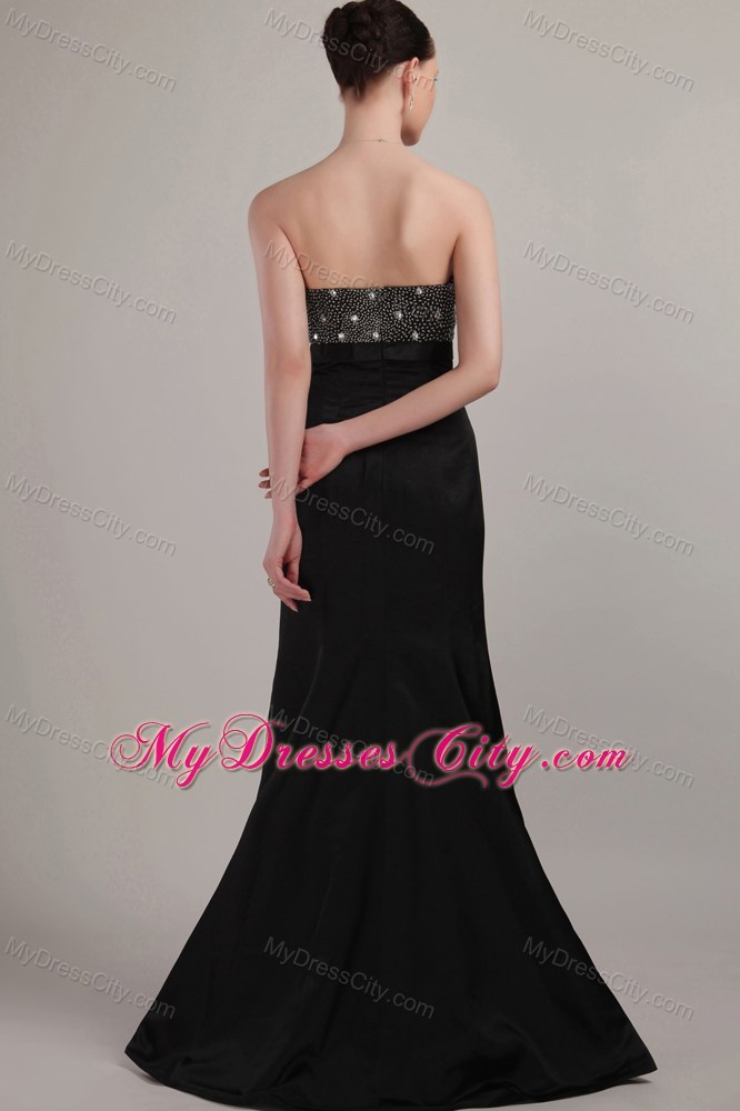 Black Sweetheart Beaded Mother of the Groom Dress with Sweep Train and Wraps