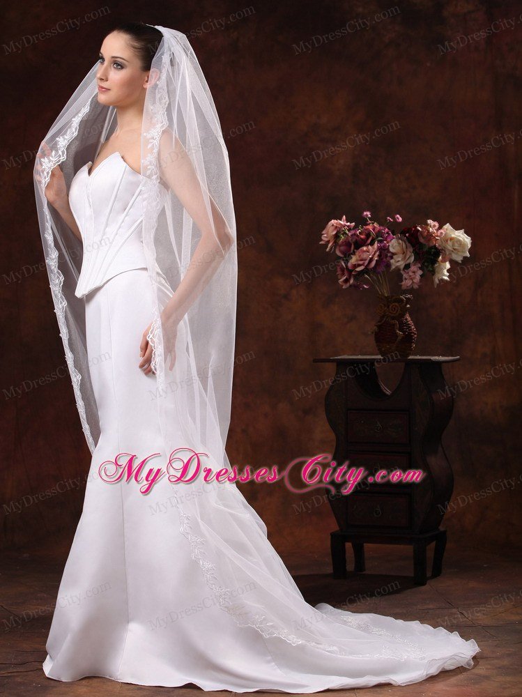 One-tier Tulle Cathedral Veil For Wedding