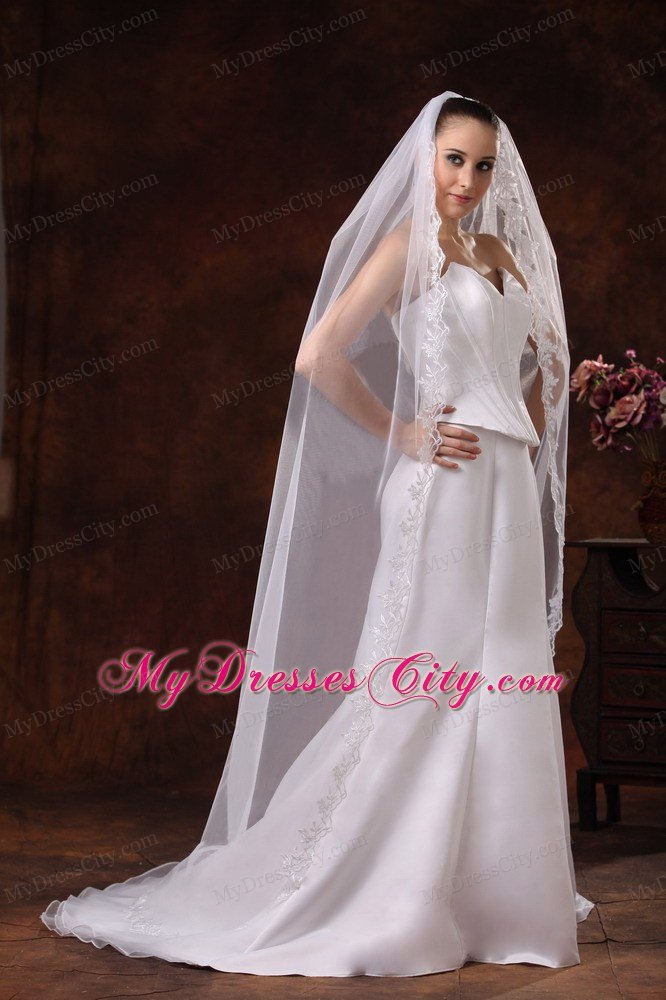One-tier Tulle Cathedral Veil For Wedding