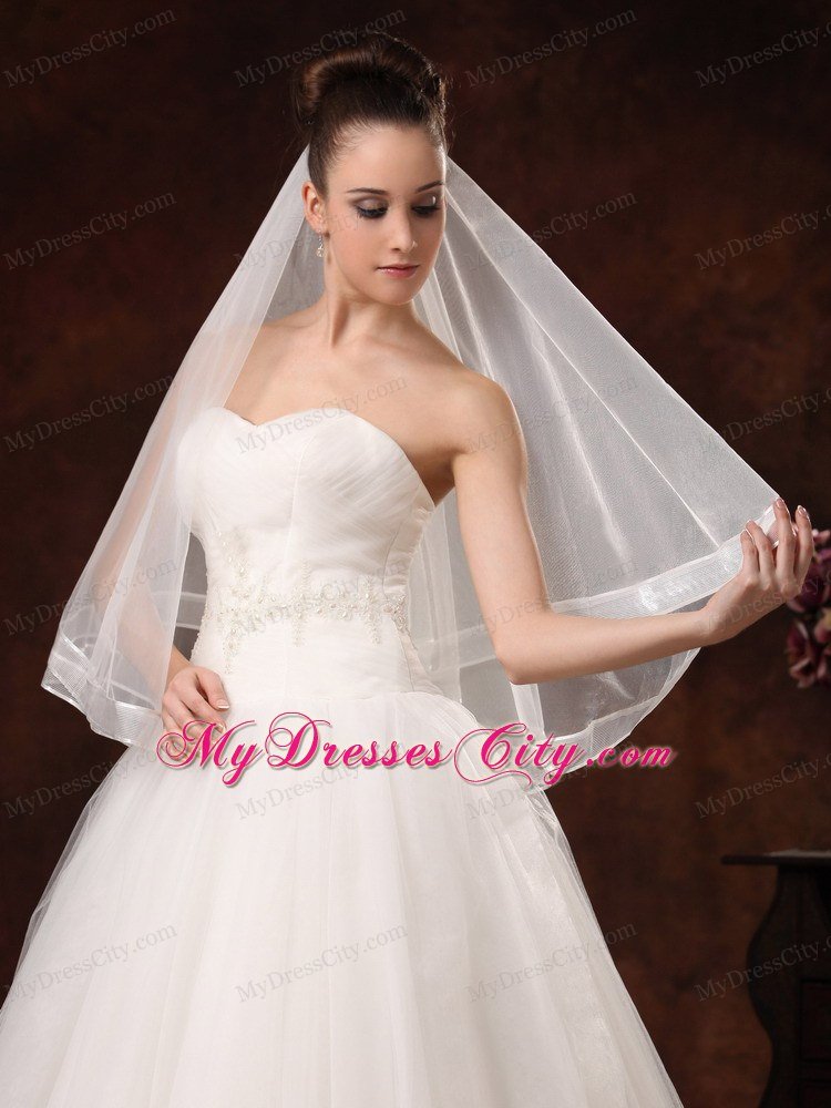 Two-tier Pretty Organza Veil For Wedding