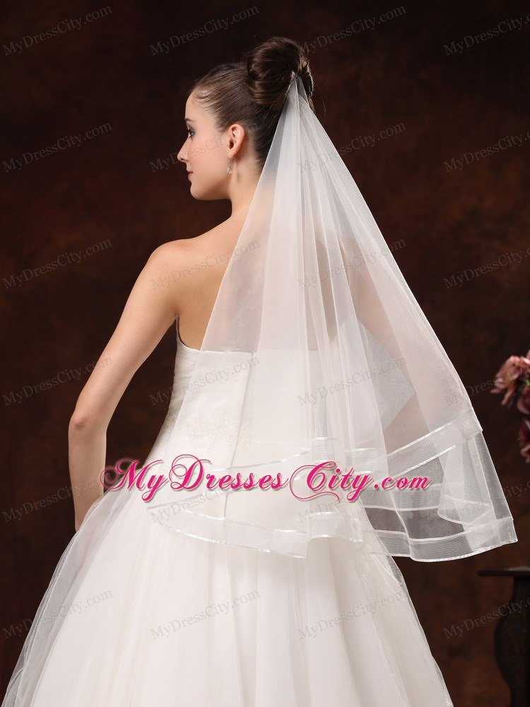 Two-tier Pretty Organza Veil For Wedding