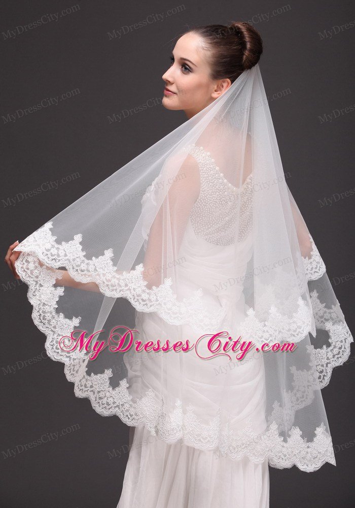 Lace With Three-tier For Modest Wedding