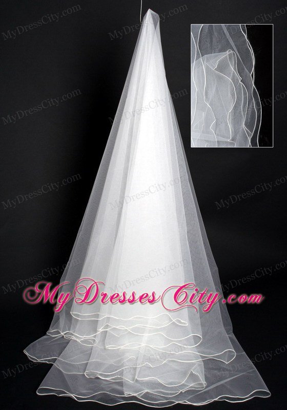 Multilayer Organza Modest Bridal / Wedding Veil