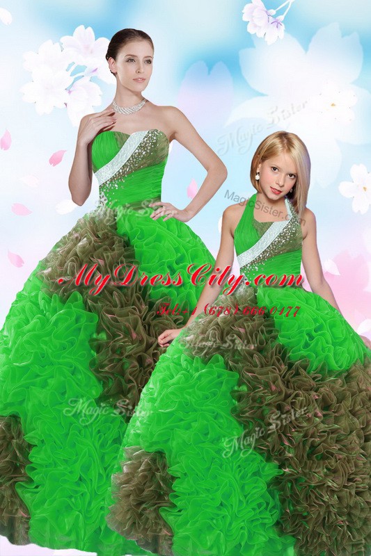 Taffeta Sleeveless Floor Length Quinceanera Gowns and Sequins and Pick Ups