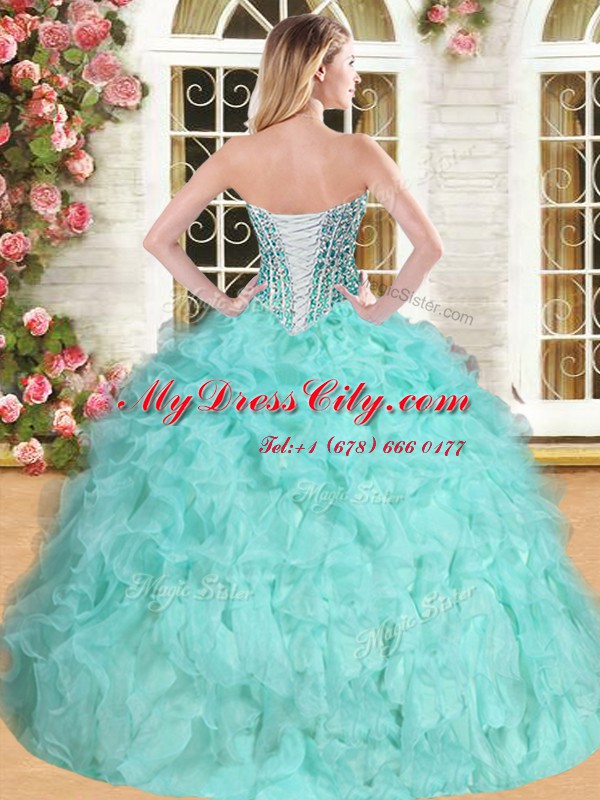 Floor Length Ball Gowns Sleeveless Watermelon Red Quinceanera Gowns Lace Up