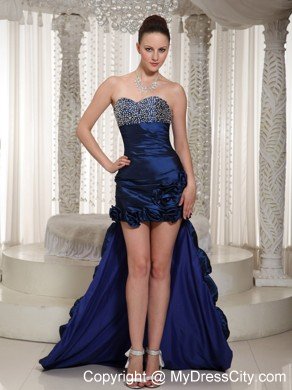 Royal Sweetheart Prom Dress With Hand Made Flowers - MyDressCity.com