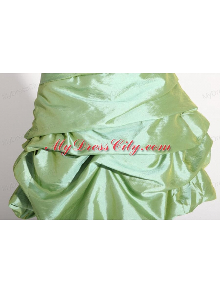 Apple Green Sweetheart Prom Dress with Beading and Ruching