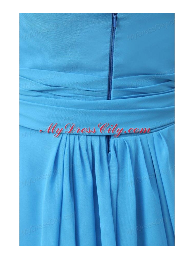 Simple Sweetheart Empire Prom Dress in Teal with Sash