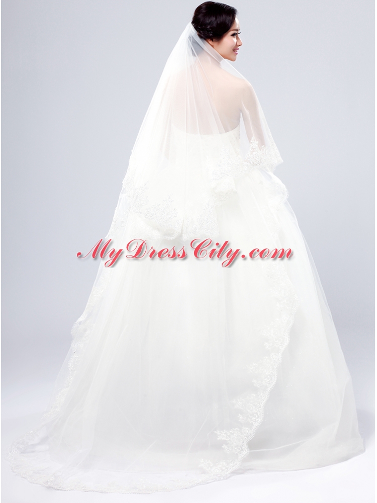 Two-Tier Tulle Drop Veil Bridal Veils for Wedding Party