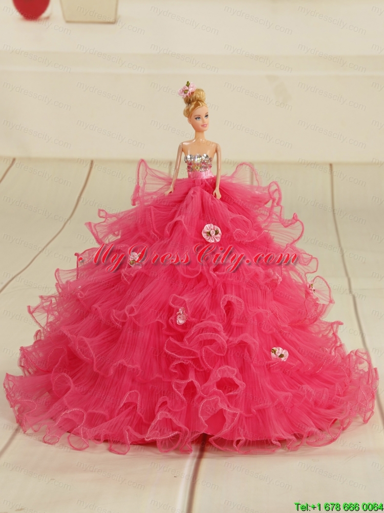 Perfect Fuchsia Quinceanera Dresses with Beading and Appliques for 2015