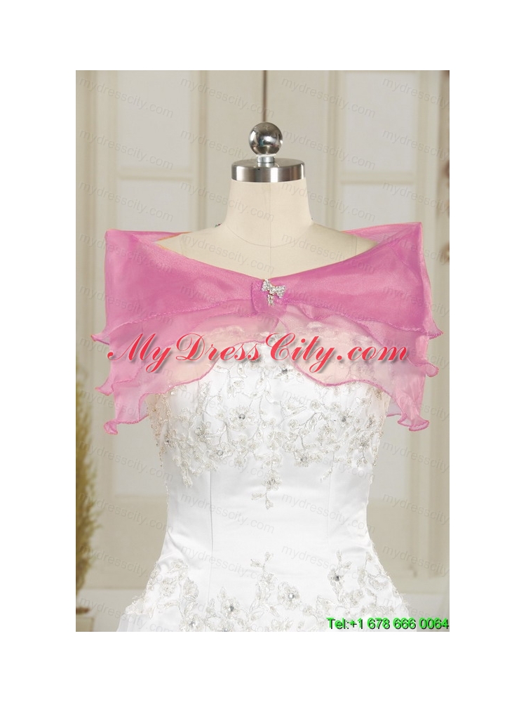 The Most Popular Appliques Baby Pink Dresses for Quinceanera