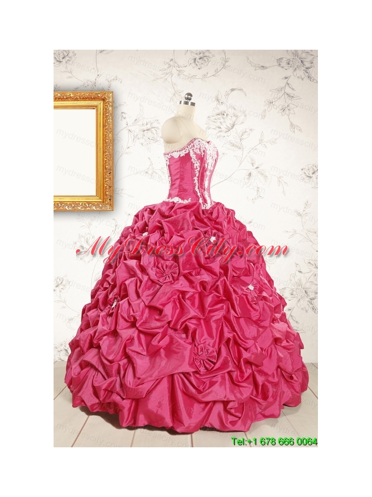 Cheap Ball Gown Sweetheart Quinceanera Dresses with Appliques