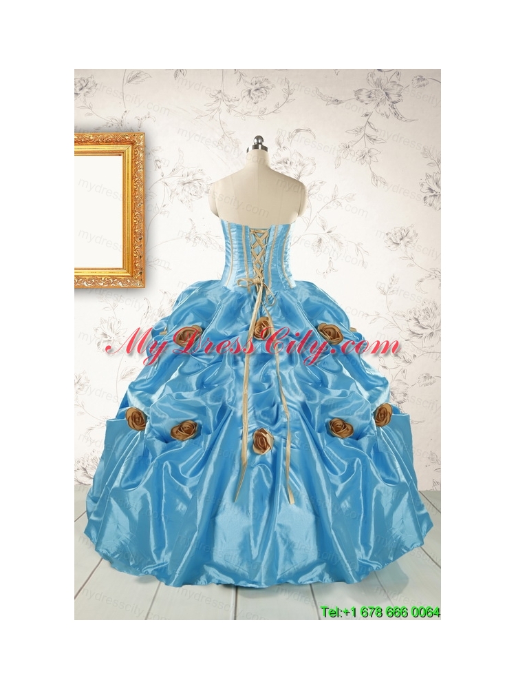 New Style Baby Blue Quinceanera Dresses with Beading for 2015
