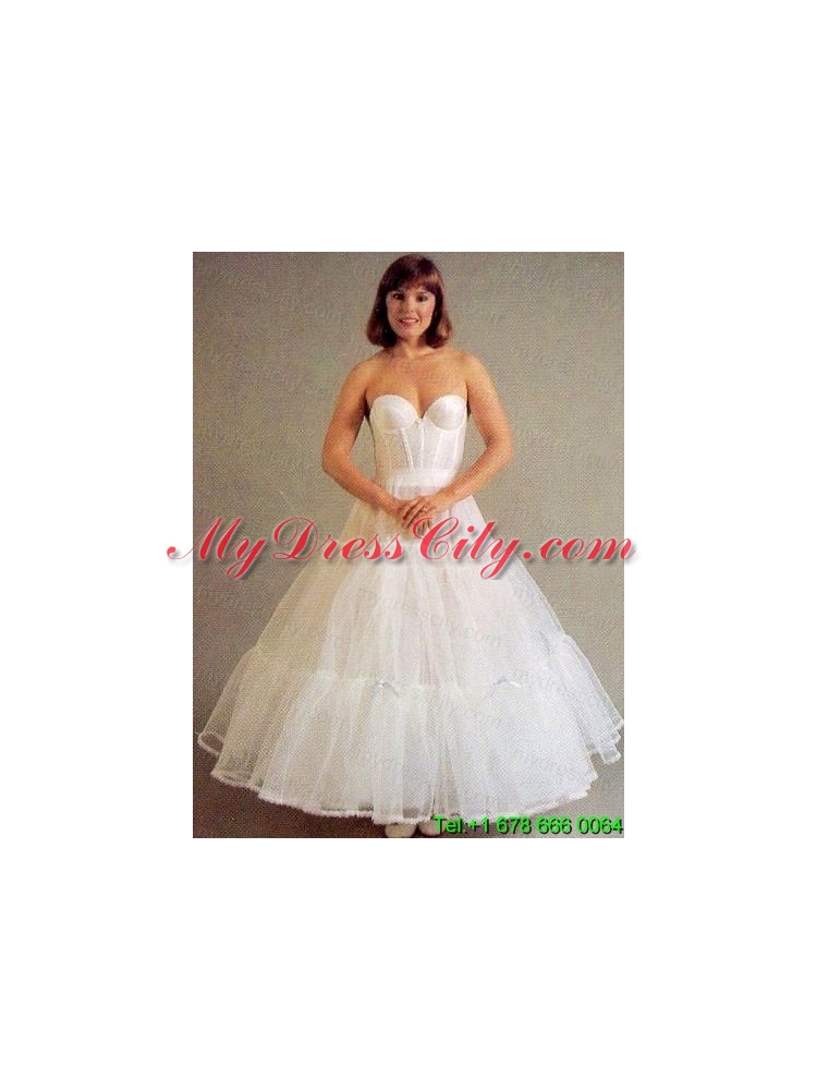 Trendy Organza Ball Gown Ankle-length White Petticoat