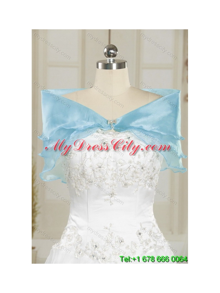 2015 Elegant Aqua Blue Quiceanera Dresses in Taffeta