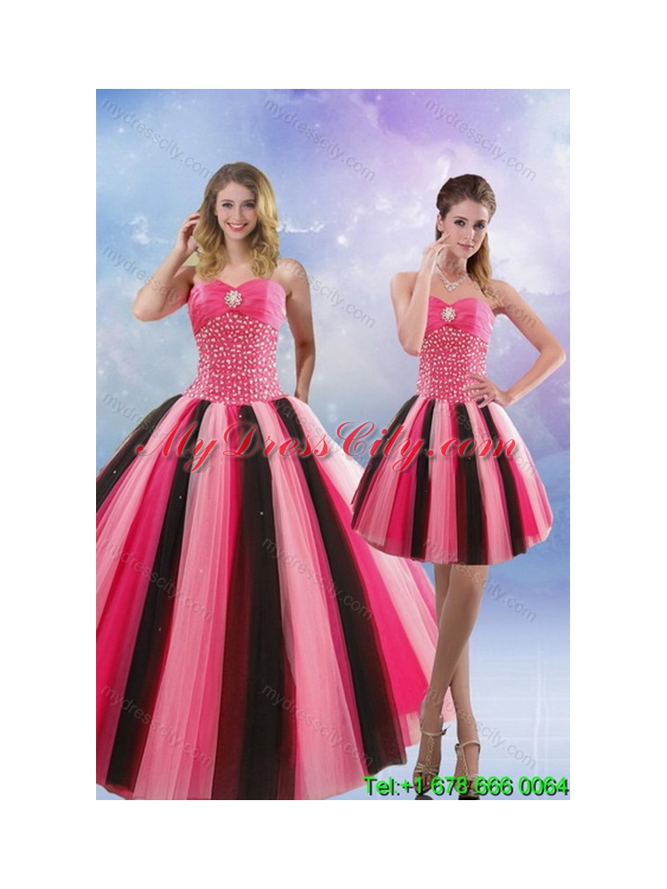 Elegant 2015 Beading Quinceanera Dresses in Multi Color