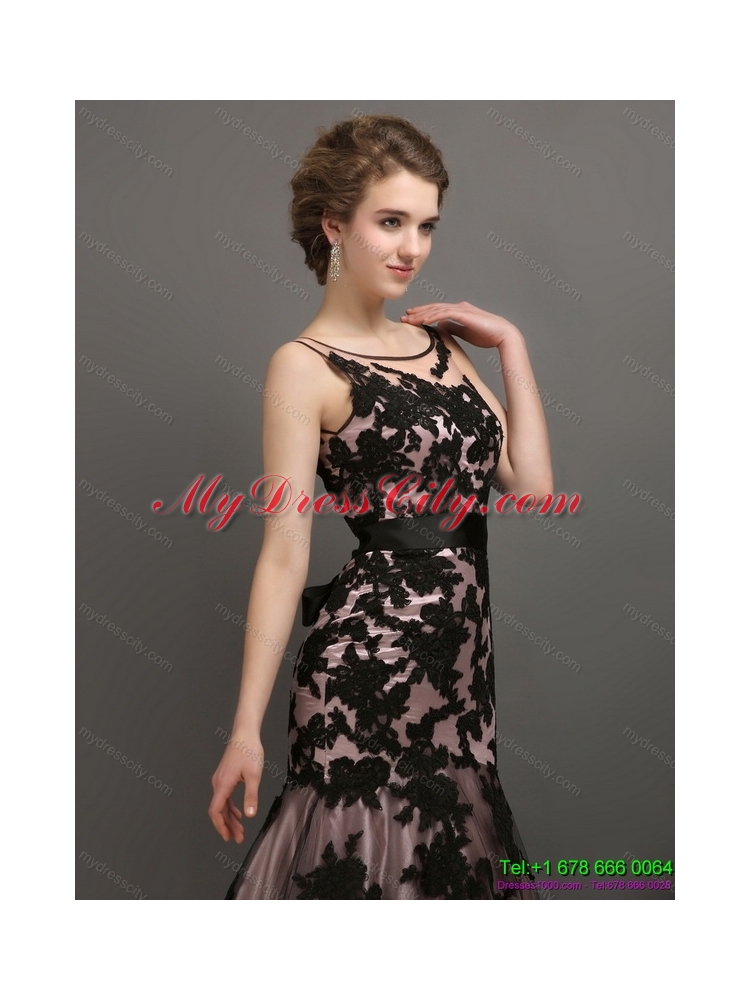 Designer Appliques Multi Color 2015 Prom Dress with Appliques
