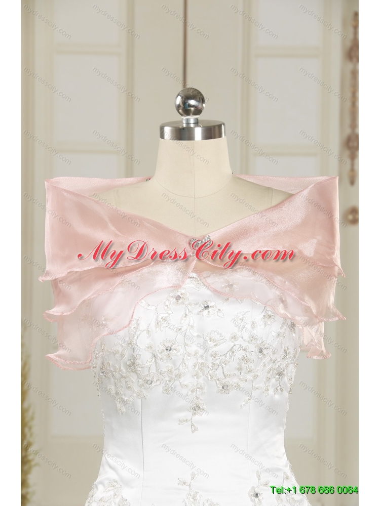 Popular Sweetheart Short Wedding Dresses with Emboidery and Bowknot